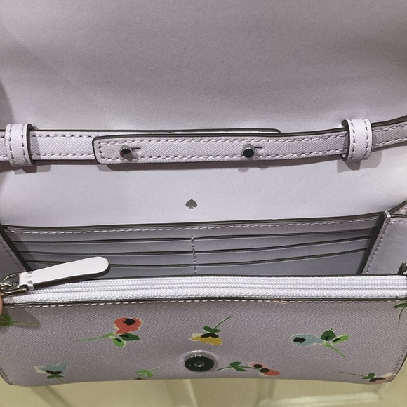 Kate Spade Lavender Purple Wildflower Ditsy Floral Crossbody Purse Bag - Picture 7 of 17